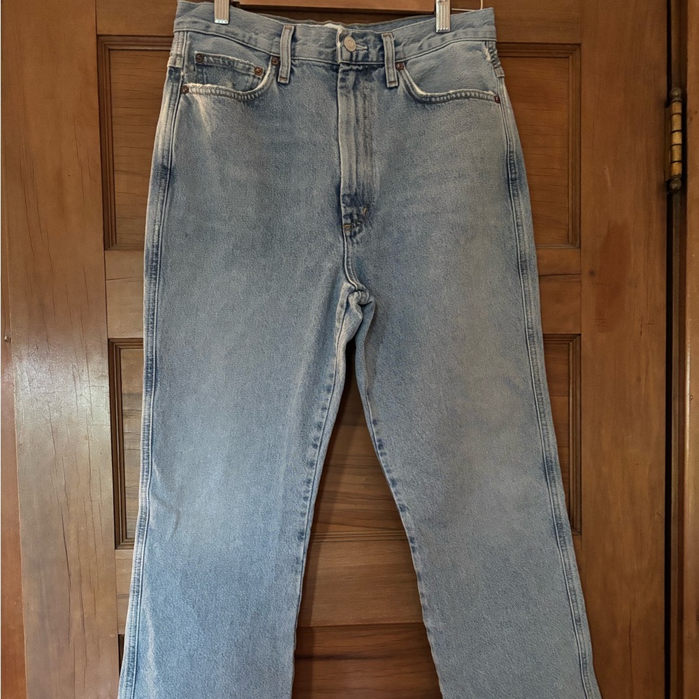 Agolde Light Wash Straight Leg Jeans